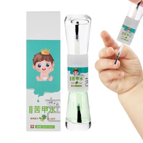 Esmalte antimordeduras de uñas para niños | Alternativa de esmalte de uñas de 5 ml | Sabor amargo, deja de morderse las uñas, detener la succión del pulgar para niños, esmalte antimordeduras de uñas