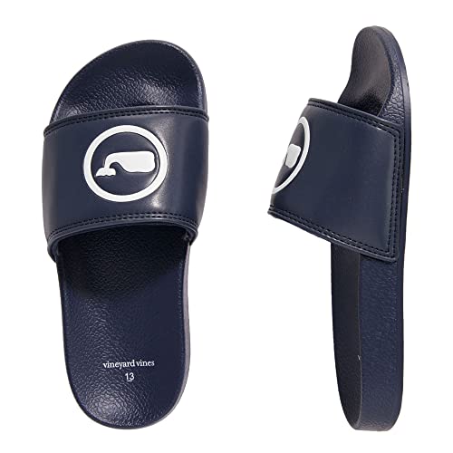 vineyard vines Boy's Whale Dot Pool Slide Sandals