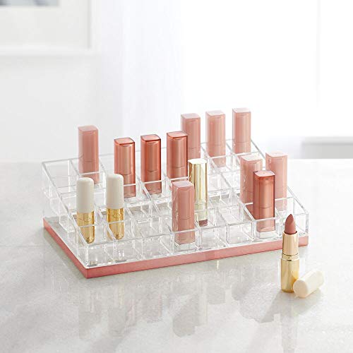 mDesign praktischer Lippenstift Organizer – dekorative Kosmetik Aufbewahrungsbox für Nagellack und Lippenstift – Ablage… – Bild 3