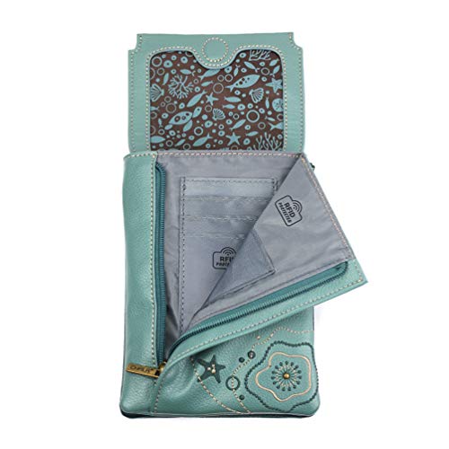 Image of CHALA RFID Criss Crossbody Cell Phone Purse - Women Faux Leather Xbody Handbag with Adjustable Strap | RFID