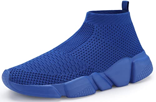 Image of Santiro Mens Walking Shoes Breathable Knit Slip On Sneakers Lightweight Athletic Gym Shoes