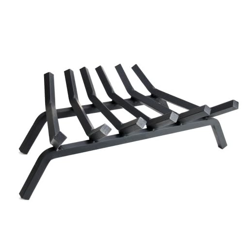 Pleasant Hearth - 3/4" Premium Solid Steel Fireplace Grates, Black, 24-Inch