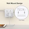 Surge Protector Power Strip - CHCORE 5Ft Braided Extension Cord with 8 Outlets with 4 USB (2 USB C) Charging Ports, Flat Plug Multi Plug Outlet Extender Charging Station for Home Office, ETL, White #4