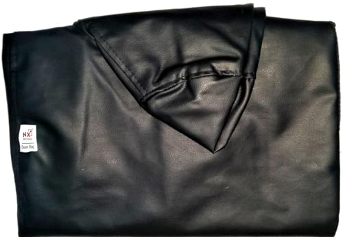 Image of NEXT SPACE Faux Leather Bean Bag Cover XXXL - Oversized Black (Cover Only)