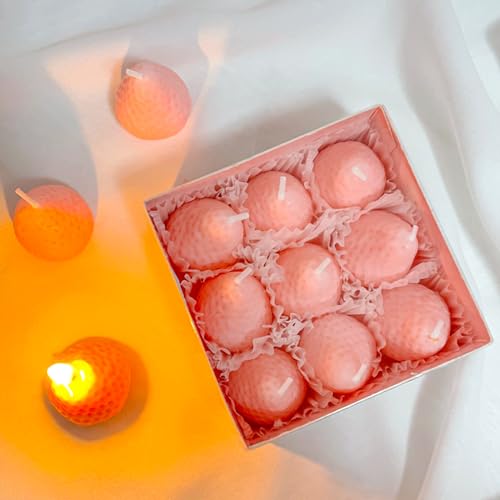 Yiflyer 9PINK-CAOMEI Realistic Pink Strawberry Tealight Candle Set thumb #6