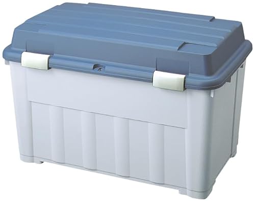 天馬(Tenma) 大容量の屋外収納ボックス 日本製 耐久性に特化した頑丈ボディ設計のベランダボックス ベランダ収納 ホームボックス 灯油タンクにピッタリな収納ストッカー 鍵穴付きで防犯対策 収納ケース 宅配ボックス ゴミ箱 プラスチック ベランダボックス120 【色 ブルー】 【サイズ 120】 【幅78×奥行49×高さ49cm】のサムネイル