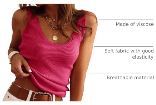 Image of Tankaneo Womens V Neck Tank Tops 2026 Sleeveless Ribbed Knit Shirts Summer Casual Sexy Sweater Vest