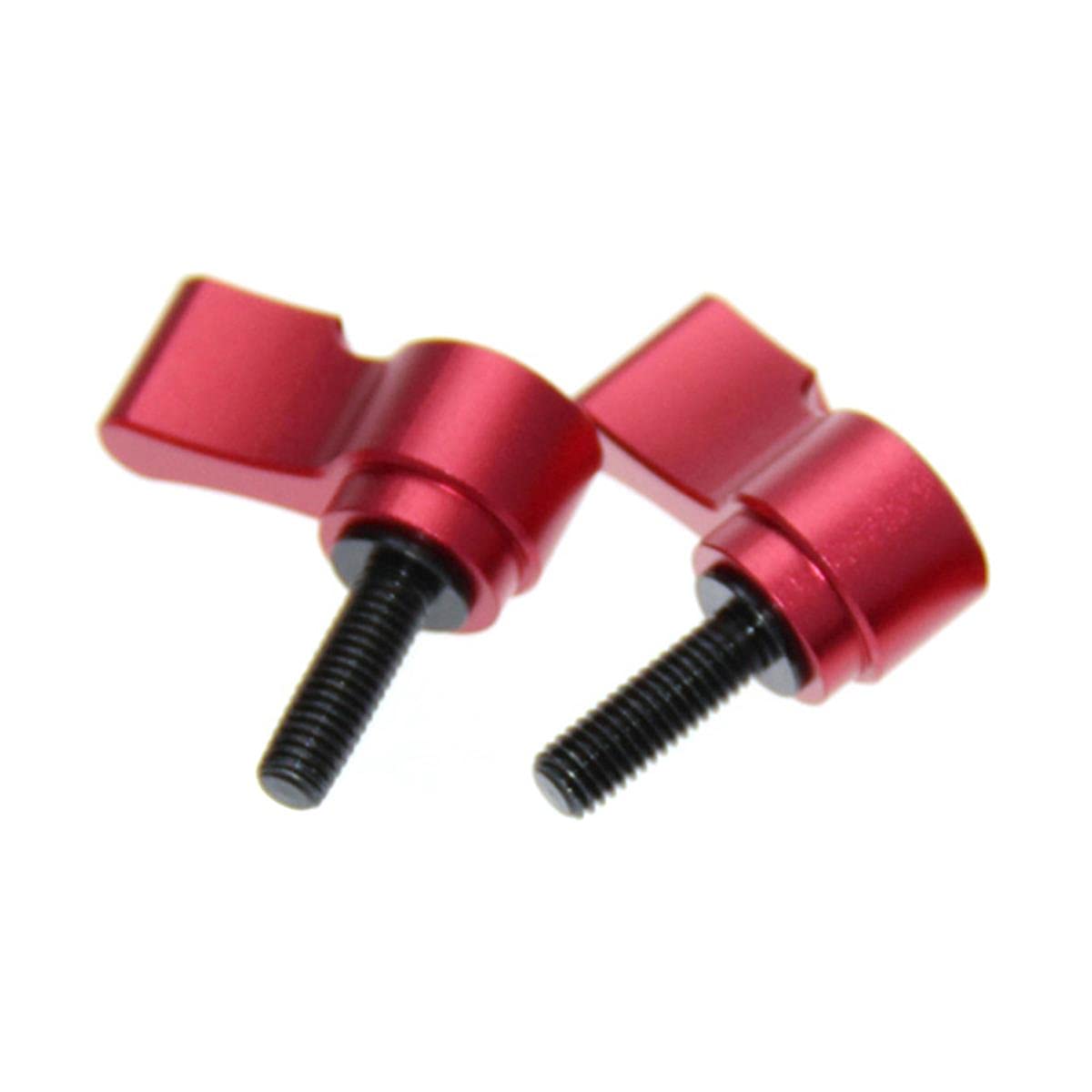 CAMVATE M5 Rotating Knob Adjustable Thumb Lever Screw (Red,15mm Length) - 1492