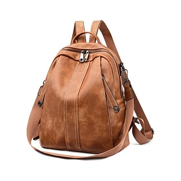 Women's PU Leather Stylish and Trending Backpack for College Office Travel Anti Theft Backpack Purse for Women and Girls… - Image 4
