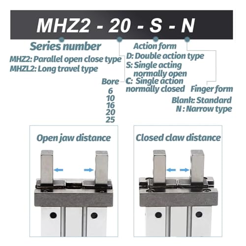 Pinza neumática MHZ2 16D para cilindro de doble o simple efecto 4
