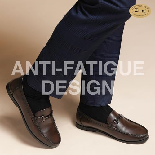 Image of Zoom Shoes Leather Shoes for Men | Super Comfortable with Cushioned Insole Formal /Loafer Shoes for Adult A-11201