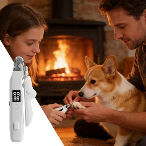 Cortauñas eléctrico para perros y mascotas: accesorio de cuidado recargable LED 4
