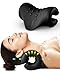 Neck and Shoulder Relaxer, Portable Cervical Traction Device, Neck Stretcher, Neck Posture Correction, Chiropractic Pillow to Relieve Joint Pain (Black)