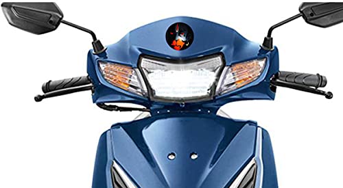 Image of CVANU Hanuman Angry Face Sticker for Scooty, Bike- All Two Wheeler Vehicle Vinyl Size (11cm X 11cm) Multicolor