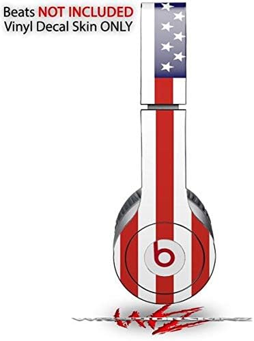 Skin Decal Wrap Works with Original Beats Solo HD Headphones USA American Flag 01 Skin Only (Headphones NOT Included)