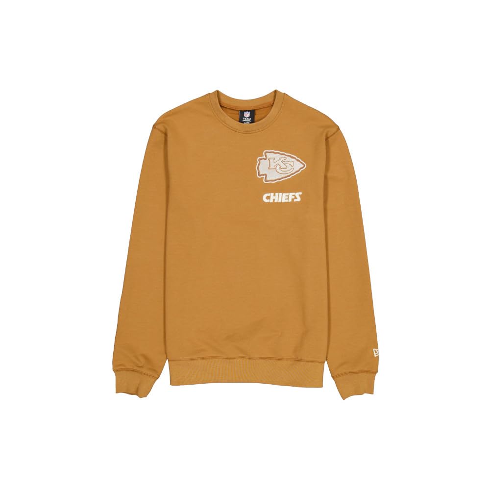 Kansas City Chiefs NFL Logo Select Crew Neck Sweater Kansas City Chiefs Light Bronze Suéter Unisex Adulto (Pack de 1)