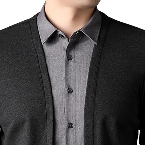 Men's Cardigan Sweaters Lightweight Warm Button Knitted Cardigans Casual Long Sleeve Cable Knit Ribbed Outerwear4