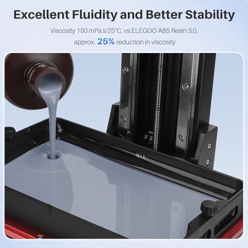 Image of ELEGOO ABS-Like Resin 3.0 Plus, 3D Printer Resin with Low Viscosity and High Precision, 405nm Rapid UV-Curing Photopolymer Resin, 3D Resin for LCD /DLP 3D Printing, White 1000G