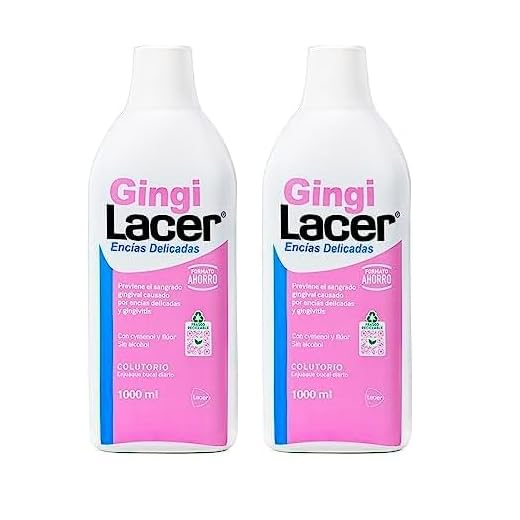 Lacer GINGI - Colutorio 1000 ml, Enjuague Bucal, Uso Diario, Boca Sana y Protegida, Previene la Caries y la Placa Dental, Limpia en Profundidad, Idónea para Pacientes Diabéticos (Paquete de 2)