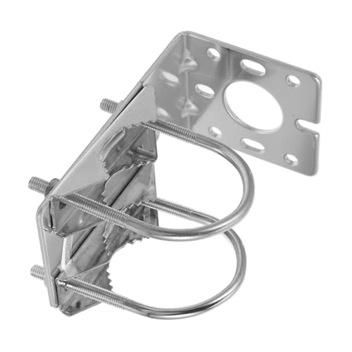 Antenna Mount Bracket Durable Aluminum Alloy Pole Mount for Attic Outdoor Use Easy Installation Antenna Pole Rack Versatile Clamp Design for Outdoor Antennas