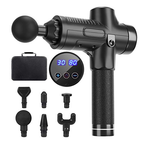 Emocci Massagepistole Massagegerät Elektrisch für Nacken Massage gun Pistole Kopf Shooter Schulter Rücken Muskel Nackenmassagegerät Faszienpistole Entspannung Fussbadewanne mit Deep Tissue