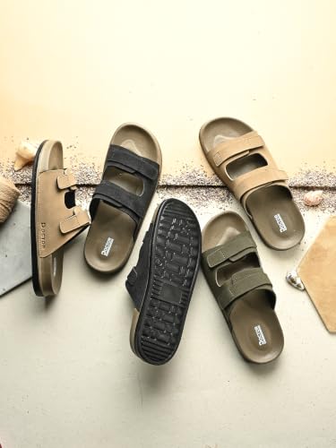 Image of DOCTOR HEALTH SUPER SOFT Men's Adjustable Strap Sandals | Soft Cushioned Footbed | Lightweight Anti-Skid Comfort Sandals | Casual Everyday Wear Slip-On Sandals for Men