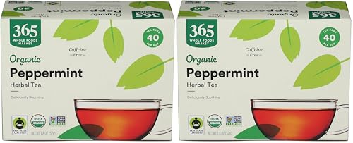 Image of 365 by Whole Foods Market, Tea Peppermint Organic, 40 Count (Pack of 2)