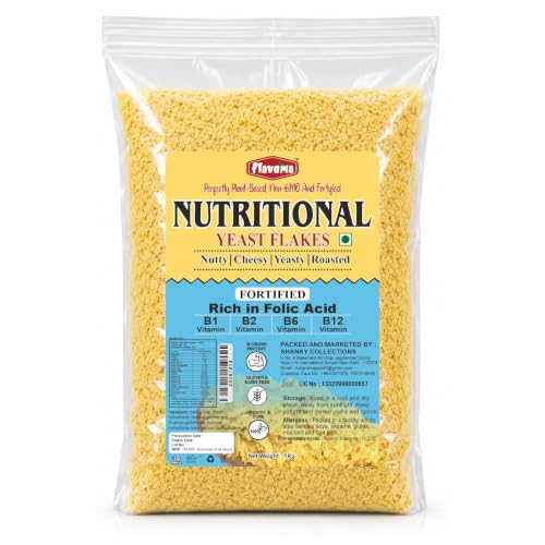 Image of Flavoma Nutritional FORTIFIED Yeast Flakes 1kg | Gluten-Free, Vegan Cheese Flavor | Plant Based Seasoning for Cooking, Baking, and Snacks