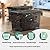 YYXB Clear Black Plastic Storage Bins with Lids/Handles, 6-Pack Stackable Storage Containers for Organizing, 7 Quart Latch Organizer Boxes