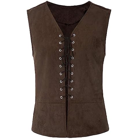 AEGJEGVD Men's Gothic Retro Waistcoat Cover