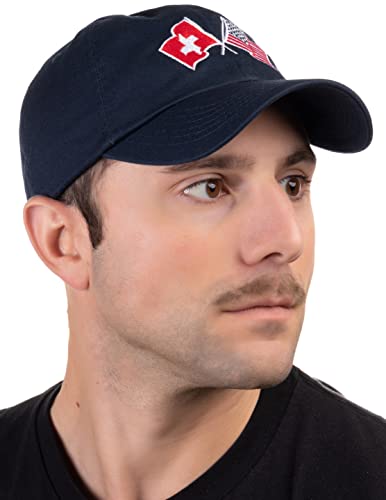 Image of Ann Arbor T-shirt Co. American Friendship Nations Flag Baseball Low Profile Dad Hat for Men Women