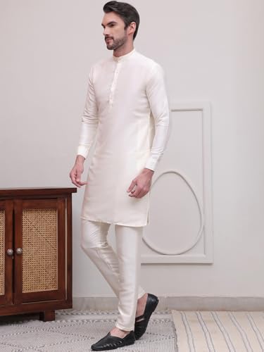Maple Clothing Kurta Pajama Set Solid Color Indian Clothing for Men Party Wear Wedding Guest Outfit2