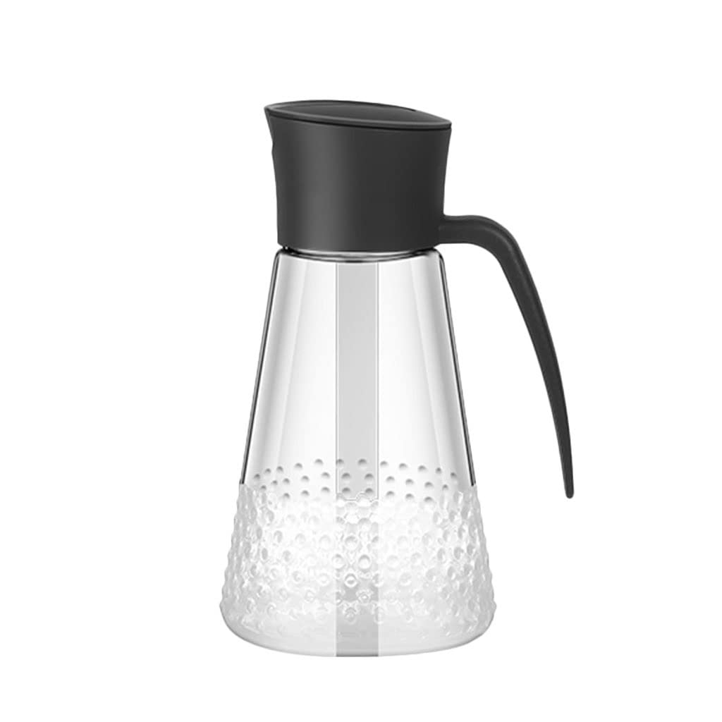 Bouteille d'huile en verre de 600 ml d'une brillance haut de gamme en acier