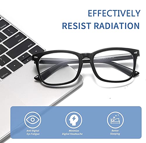 Image of CREEK Blue Light Blocking Glasses Gaming Filter Square Eyeglasses for Eye Protection Men Women, Computer /Tablet /Laptop /Mobile /TV, Anti-blue & Anti eyestrain with Testing Kit