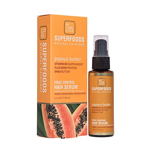 Be Care Love SuperFoods Papaya Butter Frizz Control Leave-In Hair Serum 2 Oz.