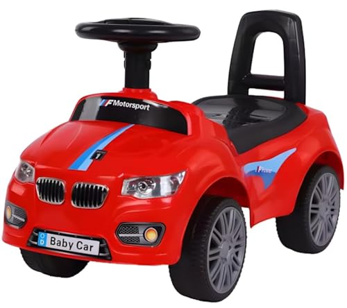 Kadii Rutschauto Kinderfahrzeug mit Stauraum 59 x 26 x 36 cm Geschenk ab 1 Jahr (Rot)