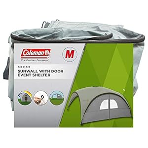 Coleman Voor zijwand Event Shelter M en Event Shelter Pro M 3 x 3 m, paviljoen zijpaneel met deur en raam, zonwering, waterafstotend