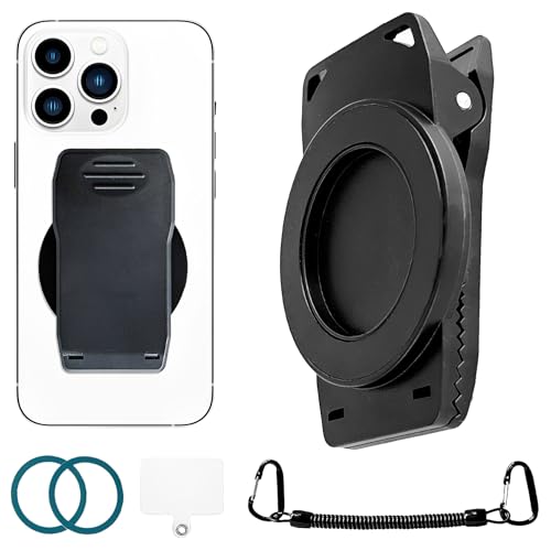 Fofvccv Strong Magnetic Phone Belt Clip with Safety Strap for