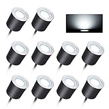 ► 【Alta calidad】Agregar la carcasa protectora negra para empotrar instalado en el piso / escaleras de piedra será más seguro para el kit de luces de cubierta led. Carcasa protectora desmontable según sus necesidades.