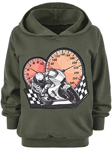 Preisvergleich Produktbild BEZLIT Jungen Kinder Hoodie Kapuzen Pullover LED Effekt 30176 Olivegrün 134