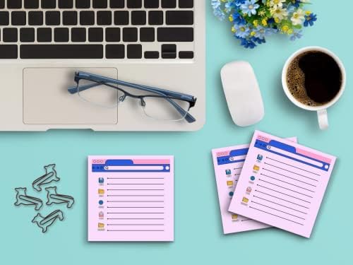 Butler in the Home Sticky Notes 3 Pack 3"x3" 50 Sheet Count Per Pad, Computer Desktop Search Bar, Cute Funny Memo Note Pads Stationery Journal Planner Paper image 5
