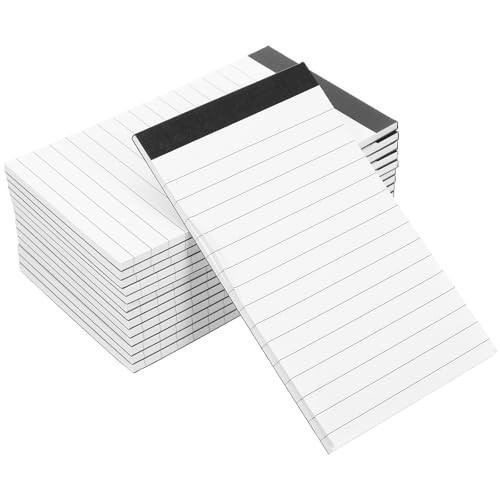 Recharge en papier blanc pour cahier de notes et inserts d'agenda de bureau résistants en lot de 14