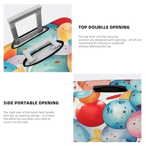 Colorful Balls Travel Luggage Cover for Suitcase Anti-Scratch Fashion Suitcase Protector Washable Elastic Baggage Covers Fits 25-28 Inch Luggage for Travel Beach Holiday3
