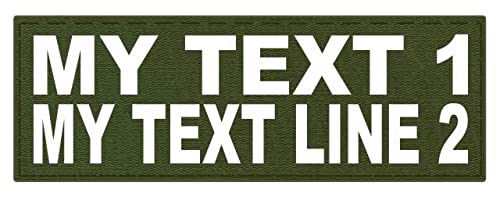 Custom Tactical ID Patch - 8.5x3, on 500 Denier Nylon Fabric with Hook Backing - OD Green