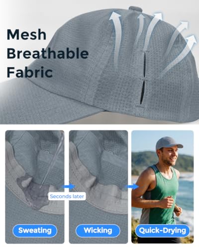 Image of Lightweight Golf Hat for Women Men, UPF 80+ Sun Protection Cap, Breathable Quick-Dry Baseball Cap for Running Sport