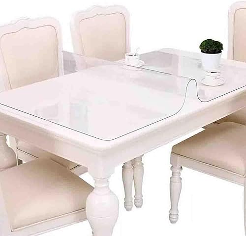 Protector transparente para mesa, mantel personalizado de 0.069 pulgadas de grosor, tapete de plástico para escritorio, protector de vinilo