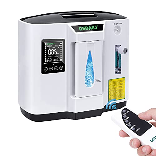 DEDAKJ Sauerstoffkonzentrator 1-7L / min O2 Generator Tragbarer Intelligenter für Heimmaschinen 93% Hochreine AC 220V-Fernbedienung für den Heim- und Reisewagen - DE-1A Cover