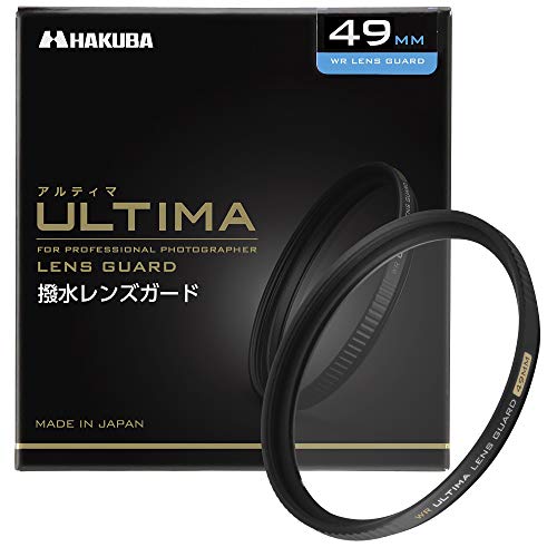 【Amazon限定ブランド】HAKUBA 49mm レンズフィルター ULTIMA WR 透過率99.5% ワイドバンド超低反射 撥水防汚 薄枠 日本製 レンズ保護用 AMZCF-WRUTLG49 月食 紅葉