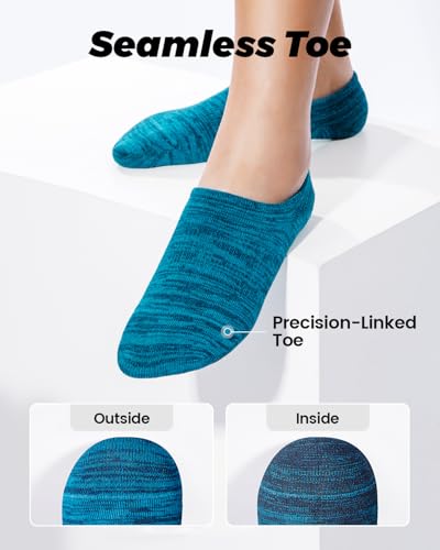 Image of IDEGG No Show Socks Women 10 Pairs Low Cut Anti-Slid Novelty Athletic Casual Invisible Liner Socks