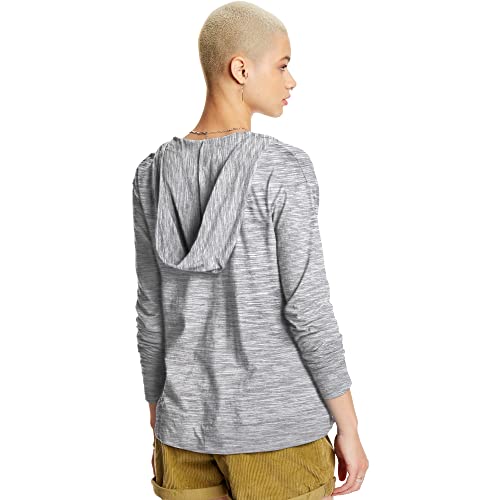 Image of Hanes Women's Lightweight Full Zip Hoodie, Textured Cotton Zip Up, T-Shirt Hoodie